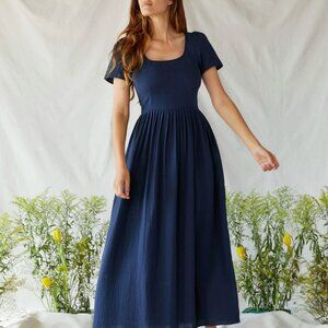 Christy Dawn Scarlet Dress in Navy Gauze